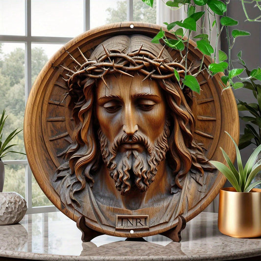 Vintage Jesus Round Lron Wall Art