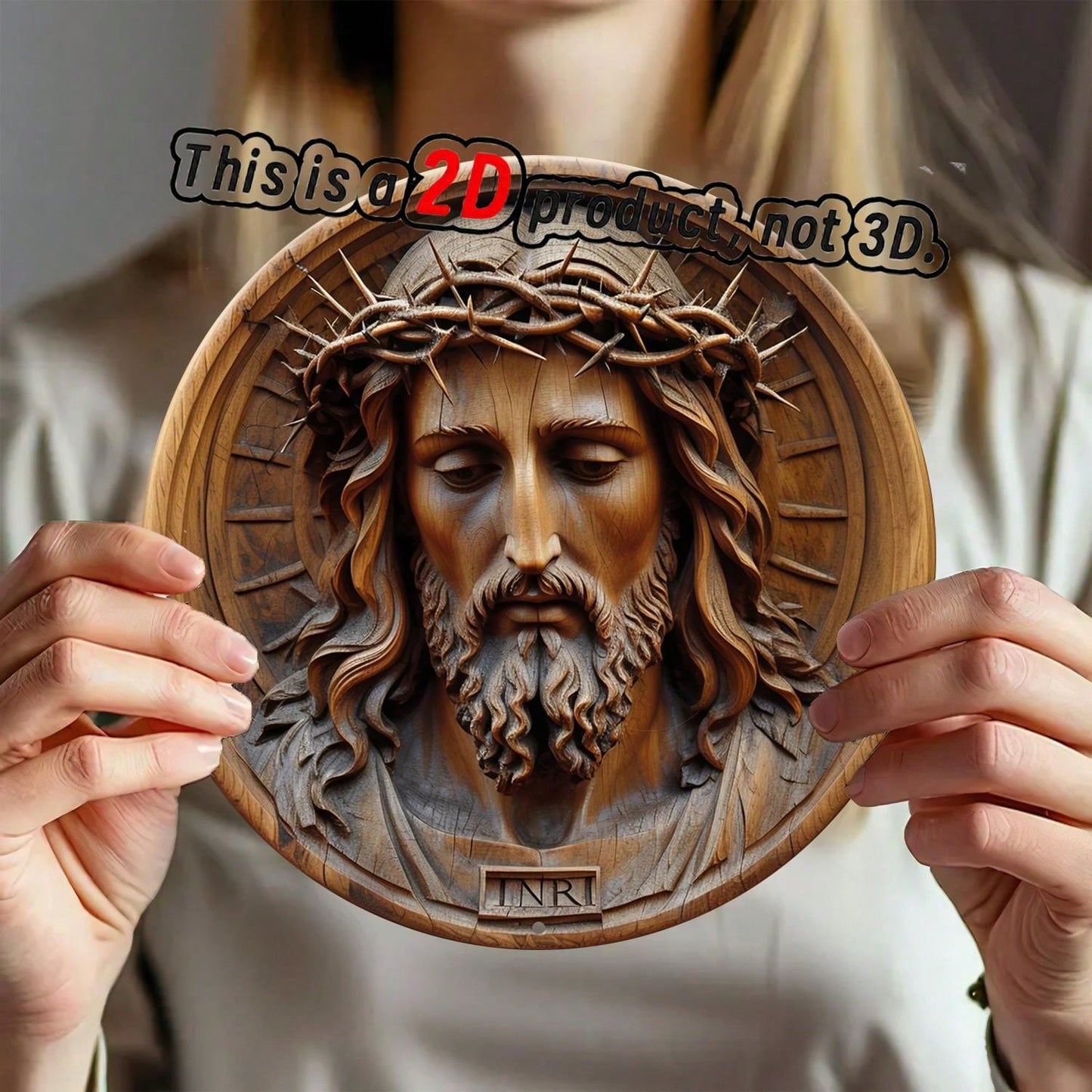 Vintage Jesus Round Lron Wall Art