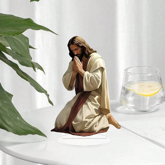 2D Flat Jesus Prayer Acrylic Statue