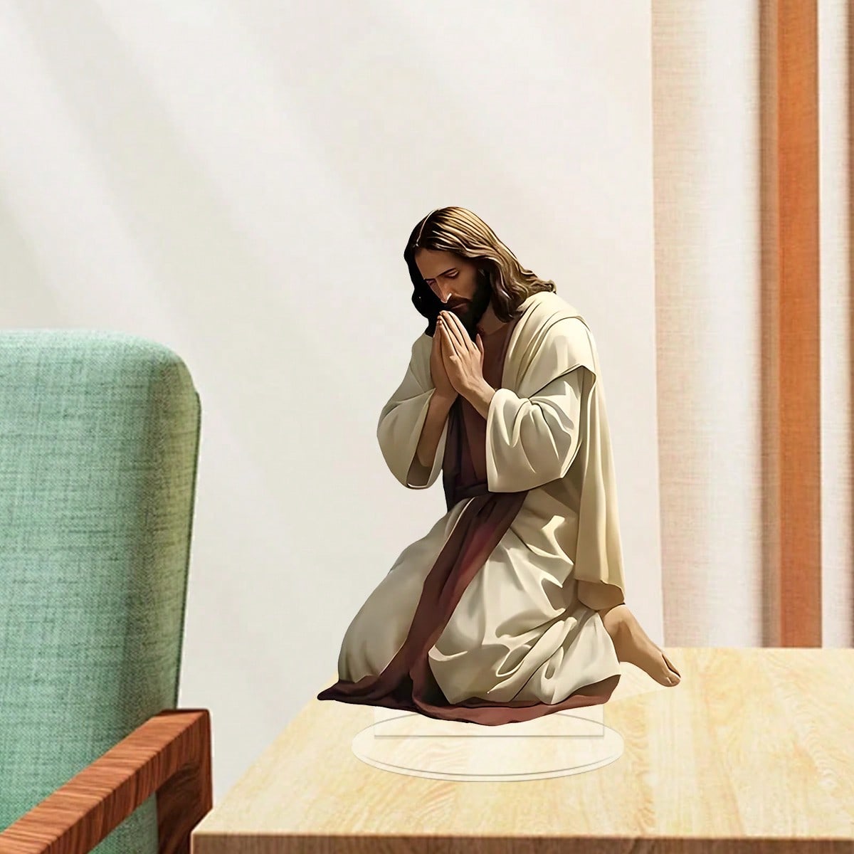 2D Flat Jesus Prayer Acrylic Statue