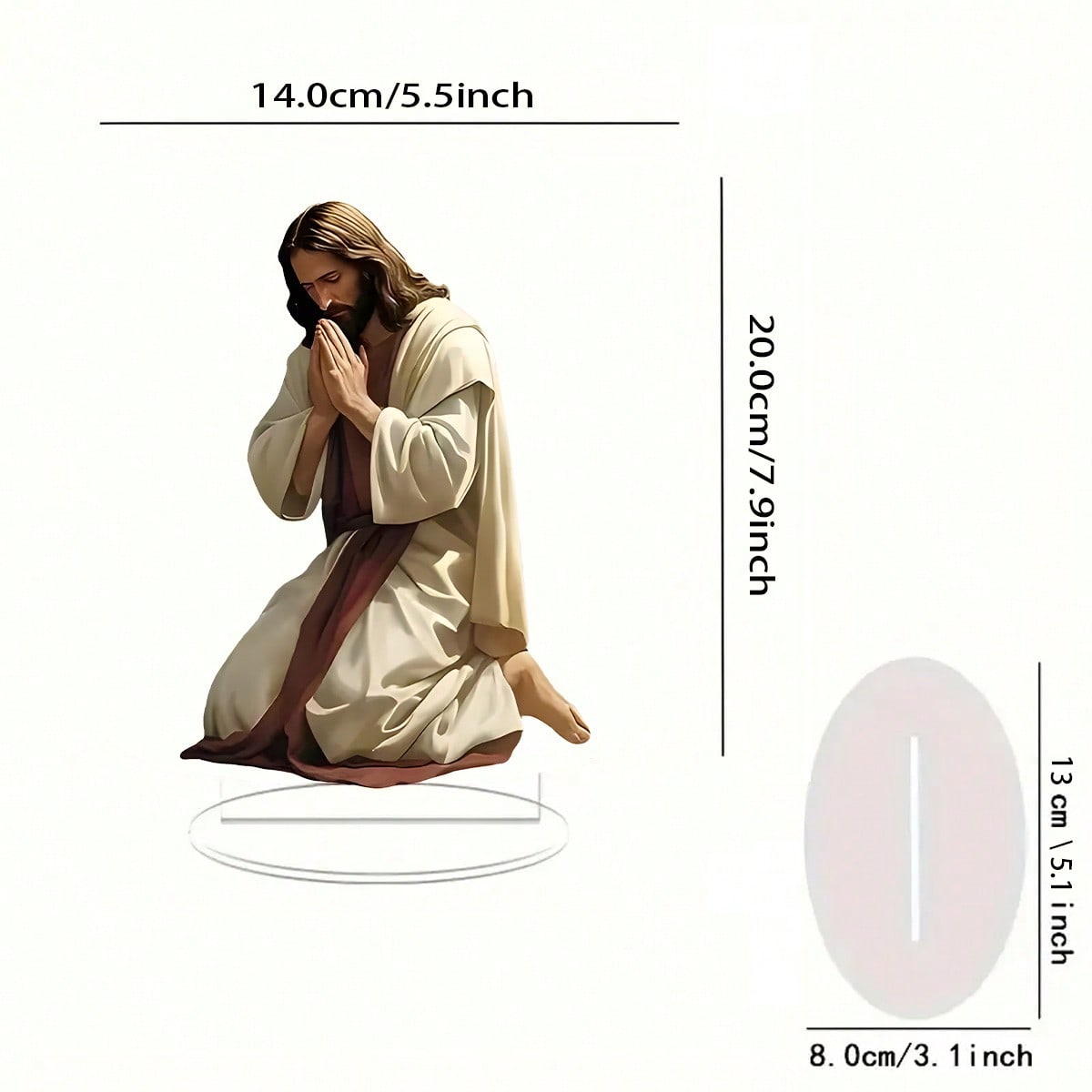 2D Flat Jesus Prayer Acrylic Statue