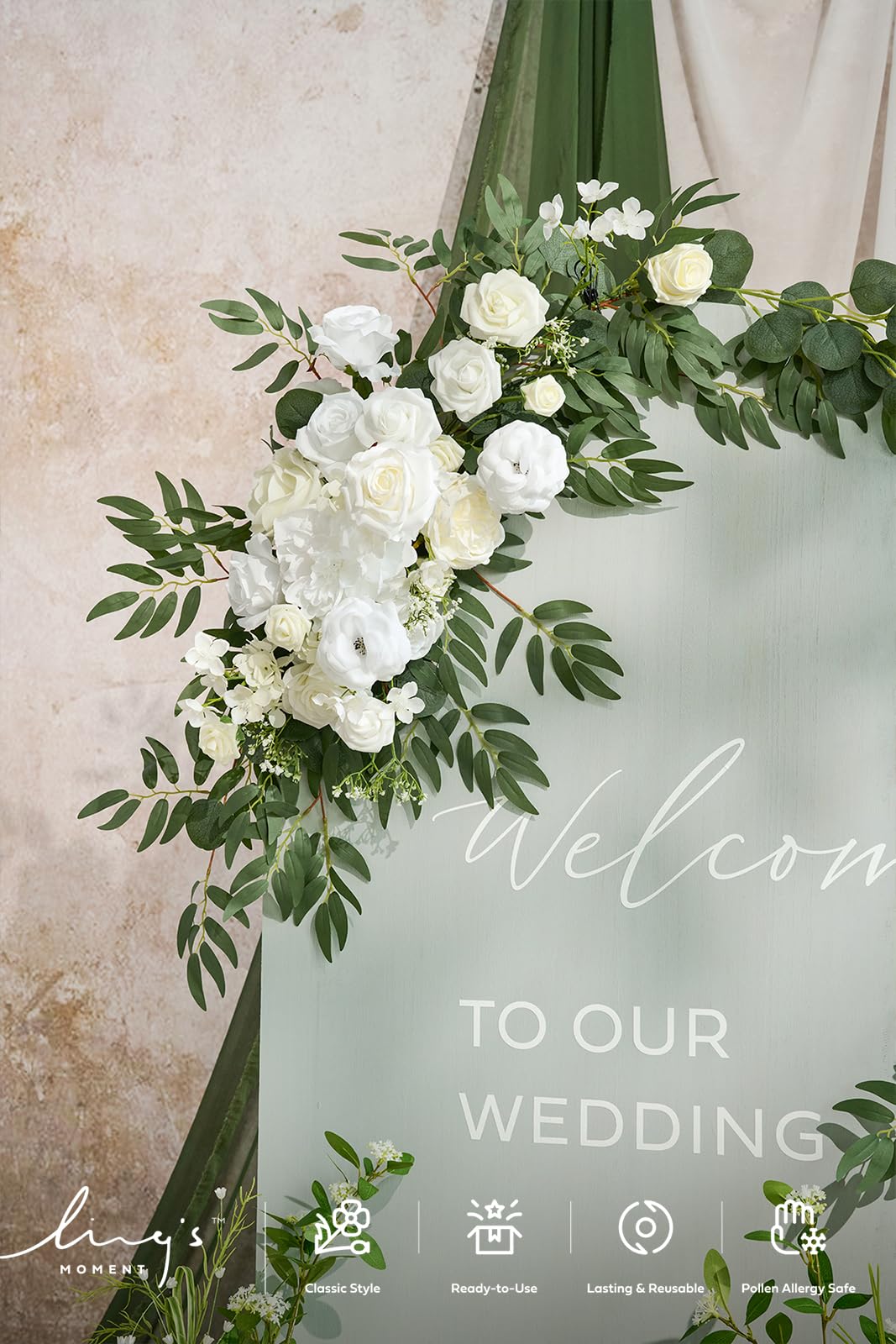 💏Artificial Wedding Arch Flowers Kit