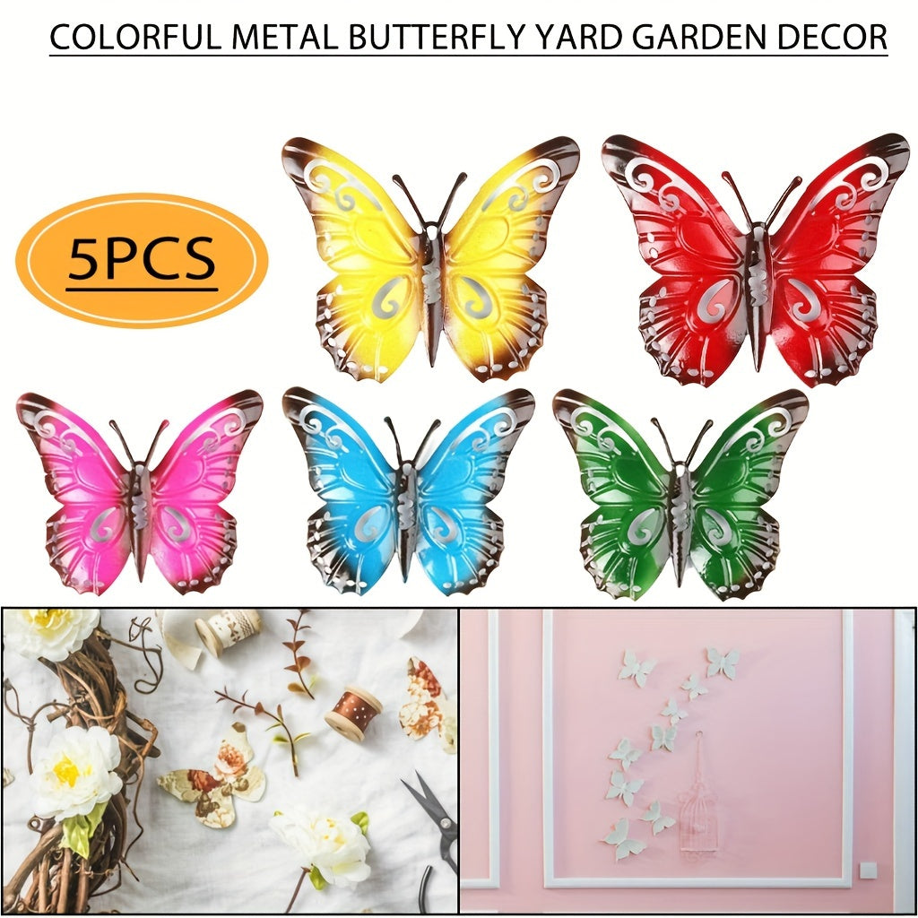 🦋Metal Butterfly Wall Art, Vibrant Outdoor/Indoor Craft Ornaments for Home Accents