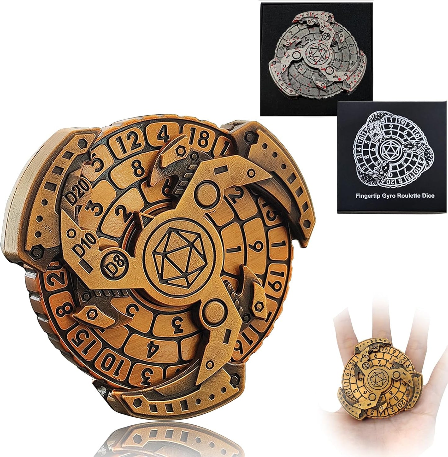 🎲7-in-1 DND Spinner Dice Set🔥Epic RPG Fun!