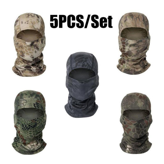 Tactical Camo Face Masks – 5PCS UV Neck Gaiters