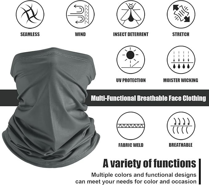 6PCS UV Cooling Neck Gaiter Face Masks