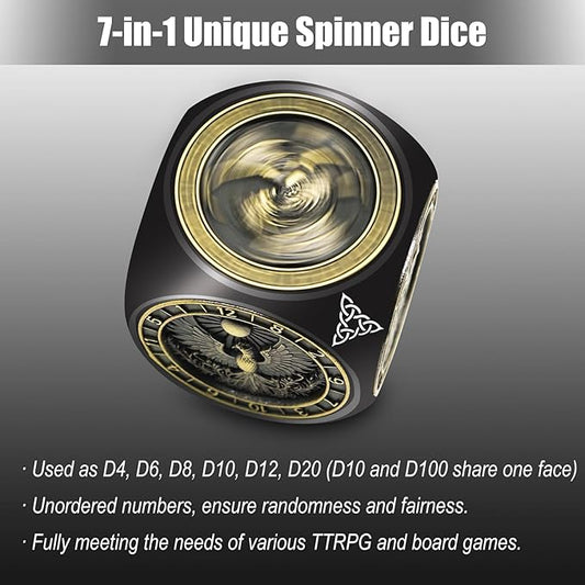 🔥Spin Your Fate:Ultimate 6-Sided Spinner for Adventurers