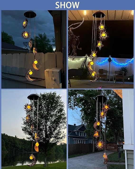 ๐Solar Wind Chime Lights Outdoor โ Perfect for Patio, Porch, Yard & Gifts