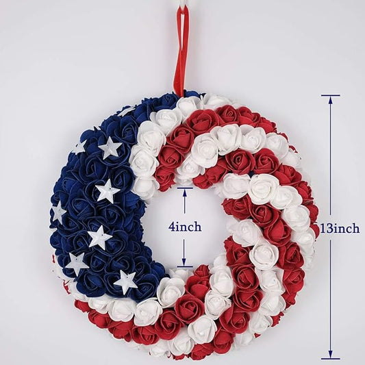 π₯ Handmade Patriotic Star Wreath