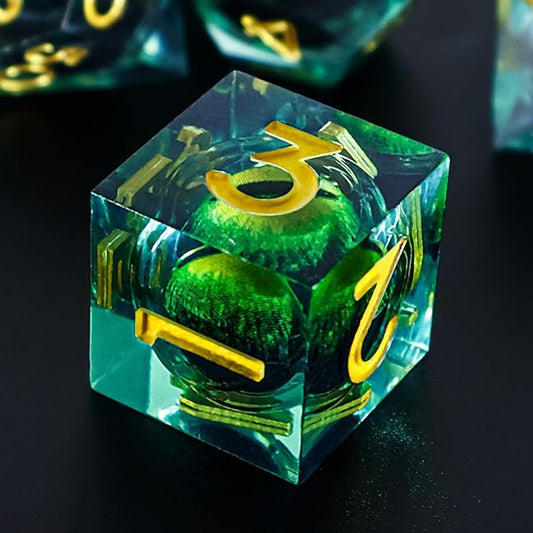 🎲DND Resin Dice Dragon Eye Perfect for D&D 5e & other TTRPGs