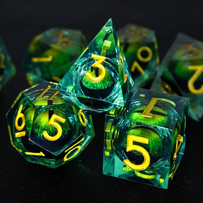 🎲DND Resin Dice Dragon Eye Perfect for D&D 5e & other TTRPGs