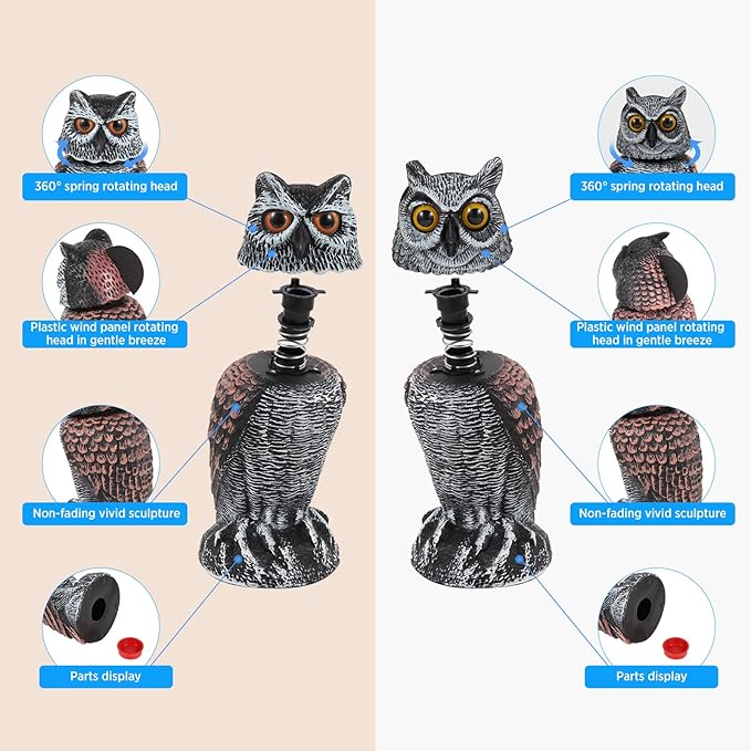 π¦ Owl Garden Guard β No Batteries Needed, Just Wind Power!