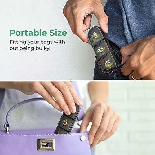 (π₯ Summer Hot Sale - Save 47% OFF) 21 Grid Black Pill Box Sorting Box, Buy 2 Free Shipping 6 Reviews