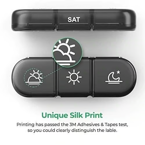 (π₯ Summer Hot Sale - Save 47% OFF) 21 Grid Black Pill Box Sorting Box, Buy 2 Free Shipping 6 Reviews