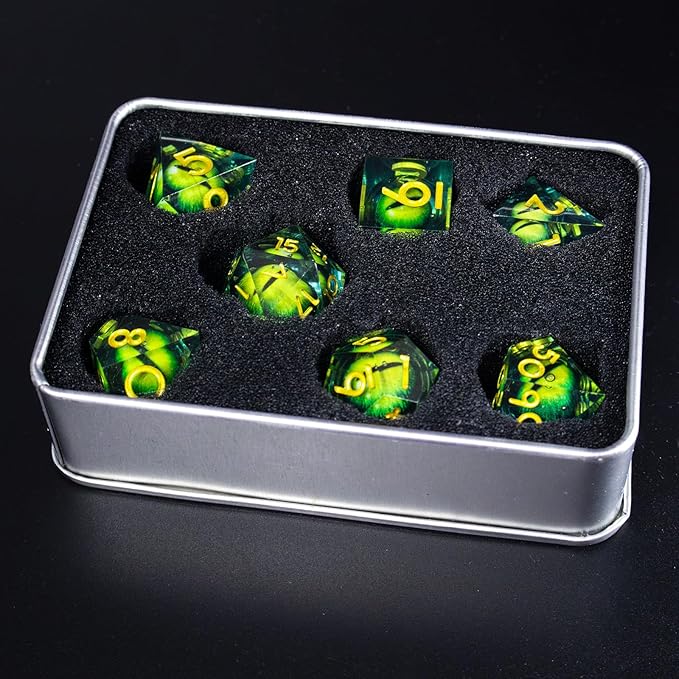 🎲DND Resin Dice Dragon Eye Perfect for D&D 5e & other TTRPGs