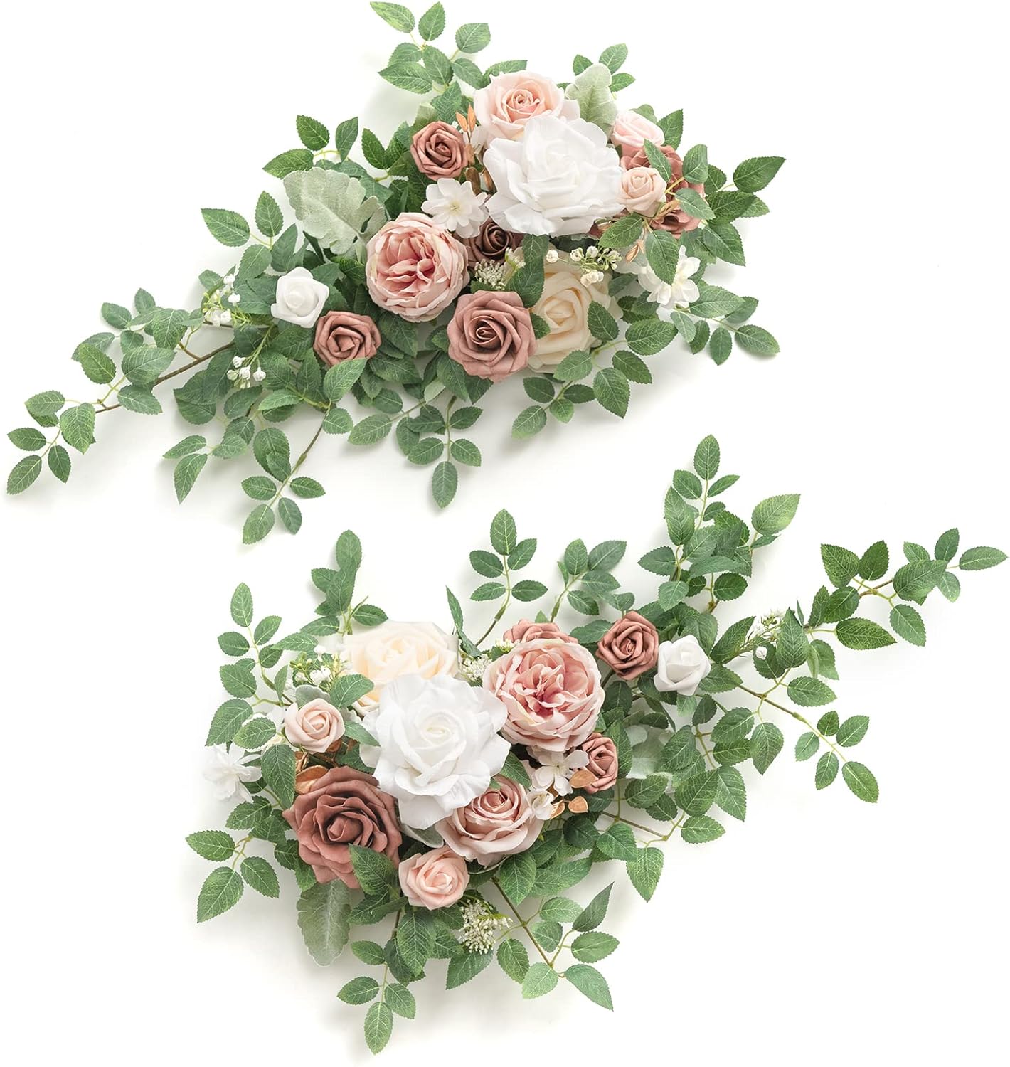 🍃Green Artificial Flower Garland Floral Swags Centerpieces White Wedding Arch Flower