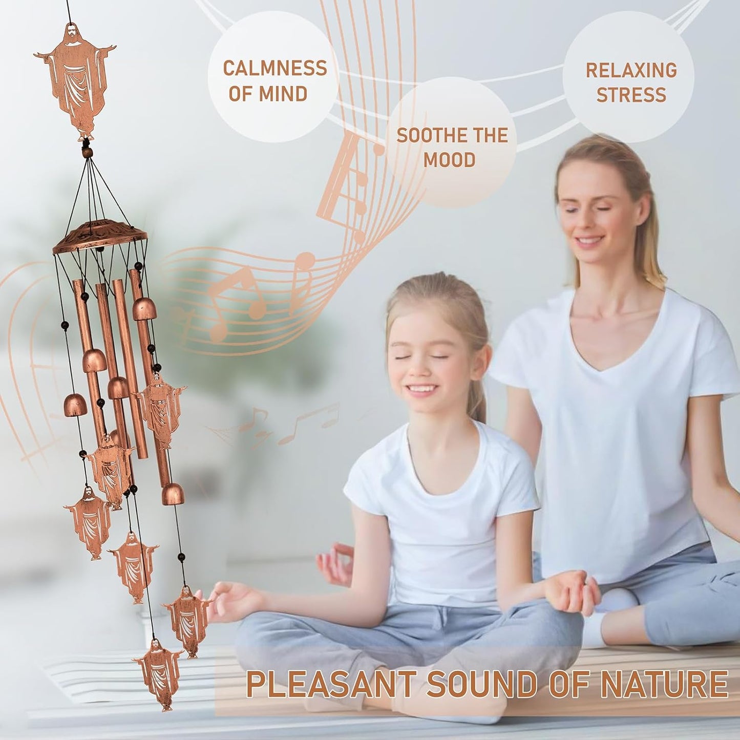 ✝️ Jesus Wind Chimes – Faithful Garden Gift