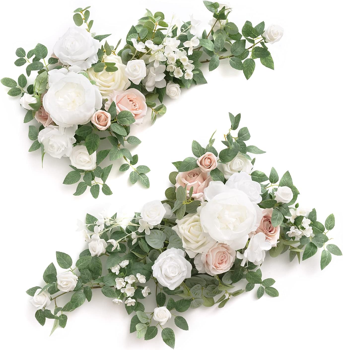🍃Green Artificial Flower Garland Floral Swags Centerpieces White Wedding Arch Flower