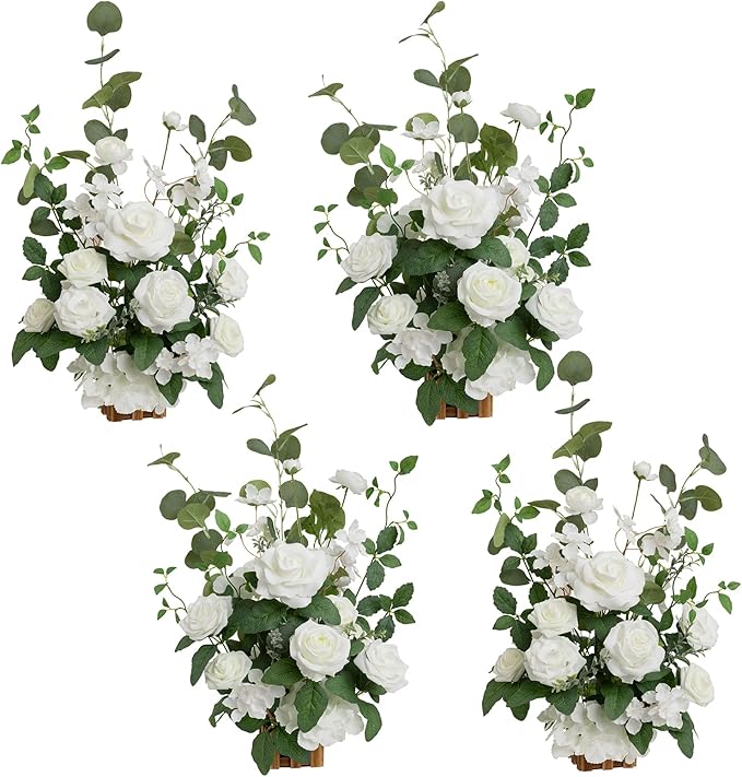 👰Artificial Flowers Wedding Aisle Runner Chair Decorations