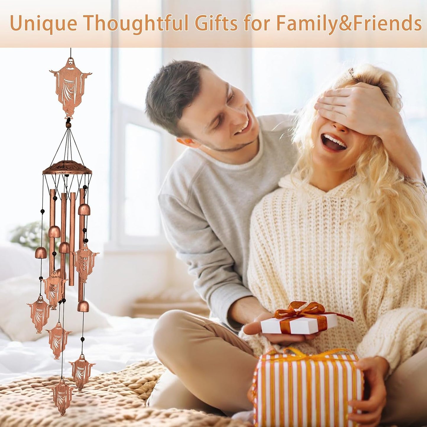 ✝️ Jesus Wind Chimes – Faithful Garden Gift