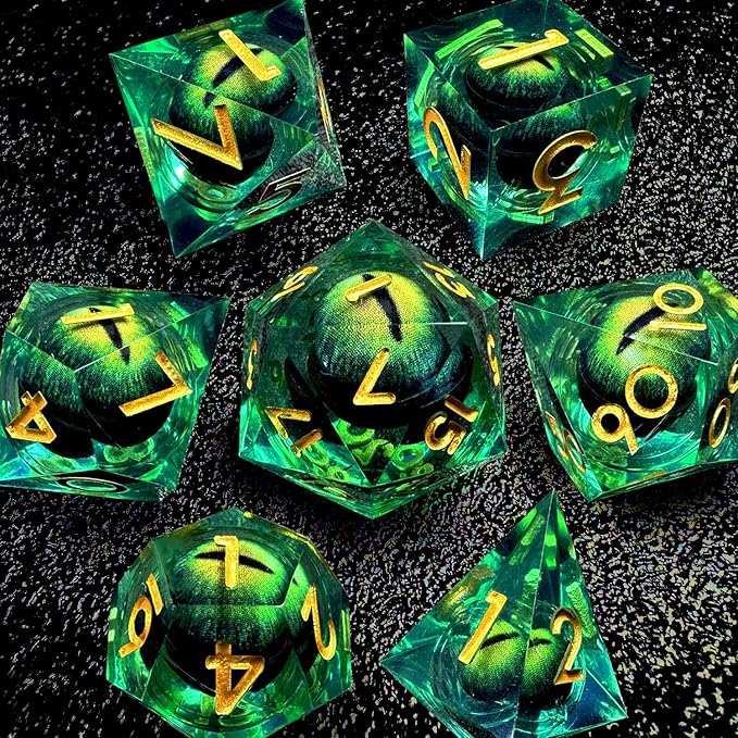 🎲DND Resin Dice Dragon Eye Perfect for D&D 5e & other TTRPGs