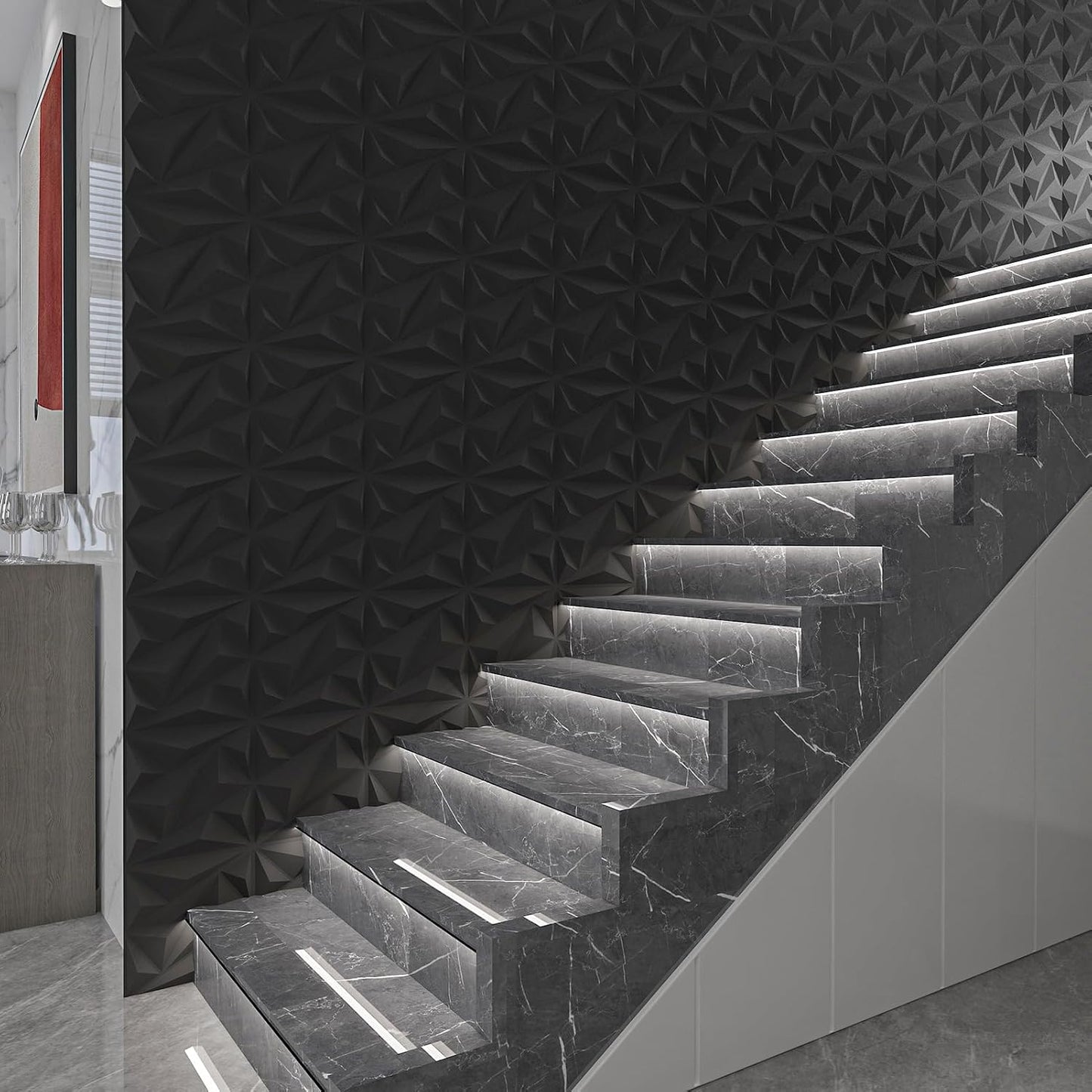 π₯33 Pack 3D Diamond Wall Panels β Cover 32 Sq.Ft!β¨