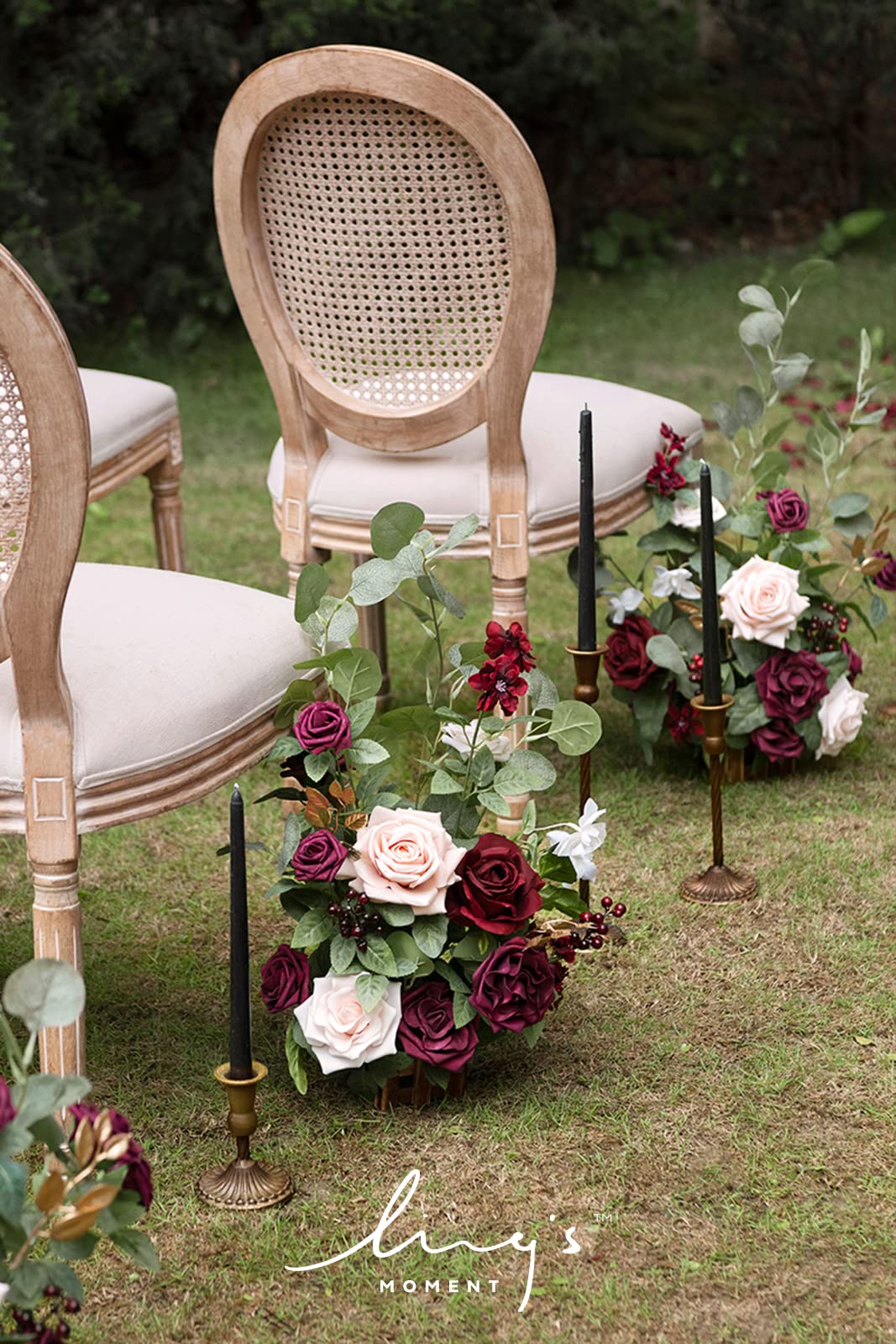 👰Artificial Flowers Wedding Aisle Runner Chair Decorations