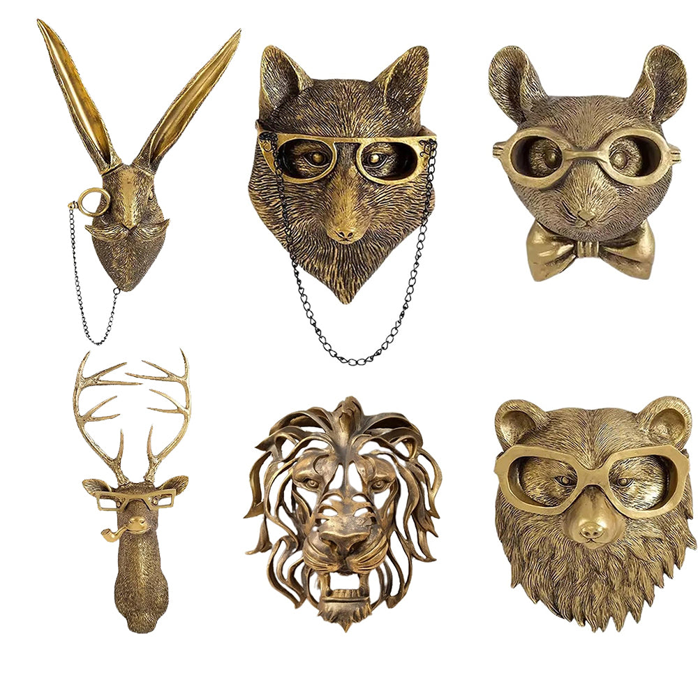 π¦π¦β¨ 6βPack Gold Animal Head Wall Sculptures β Limited Stock 50% Off!ππ·οΈ