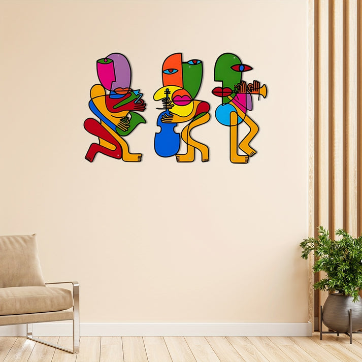 🎇Colorful Abstract Picasso Style Metal Wall Sculpture