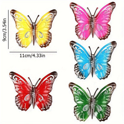 🦋Metal Butterfly Wall Art, Vibrant Outdoor/Indoor Craft Ornaments for Home Accents