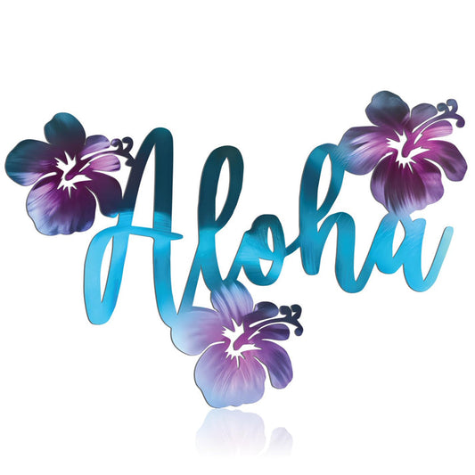 🌊Hibiscus Metal Wall Art Beach House Decor