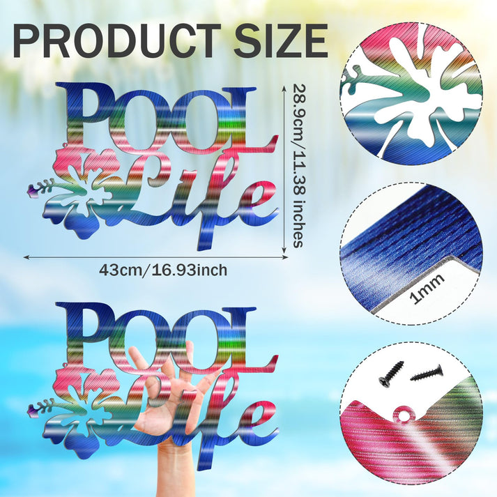 💦Metal Wall Art Decor Hibiscus Flower Coastal Outdoor Decor