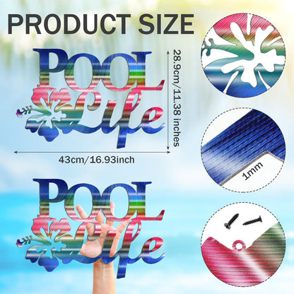 💦Metal Wall Art Decor Hibiscus Flower Coastal Outdoor Decor