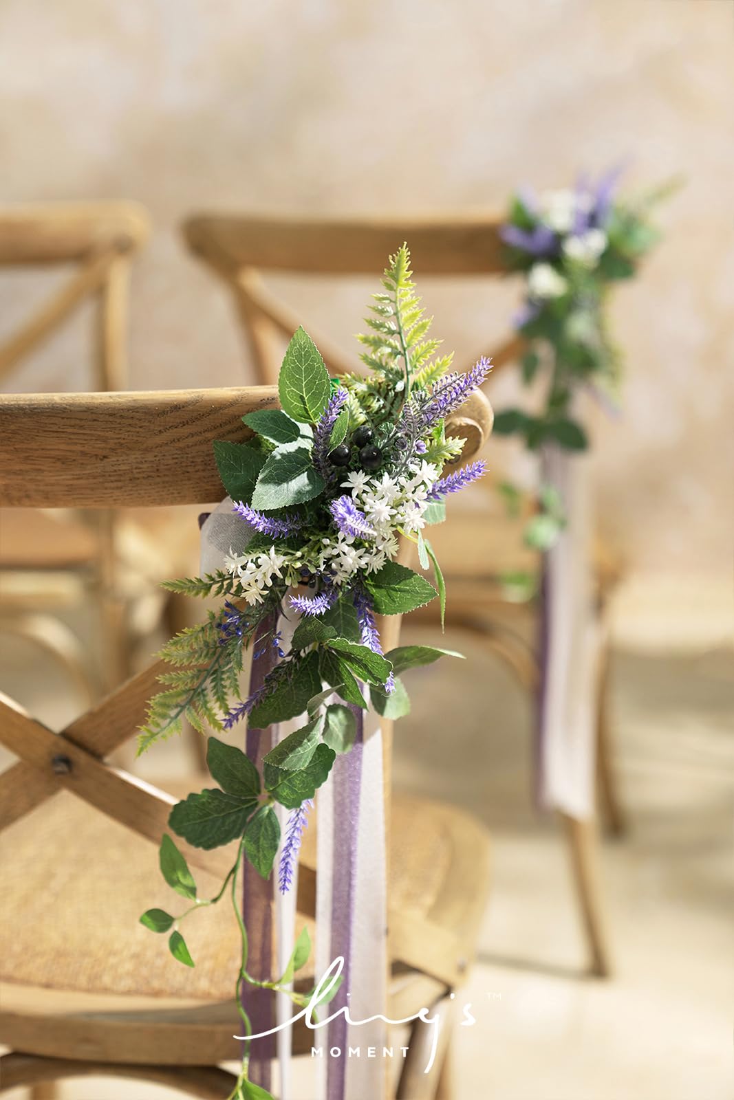 🌺Wedding Artificial Aisle Pew Flowers Chair Decorations