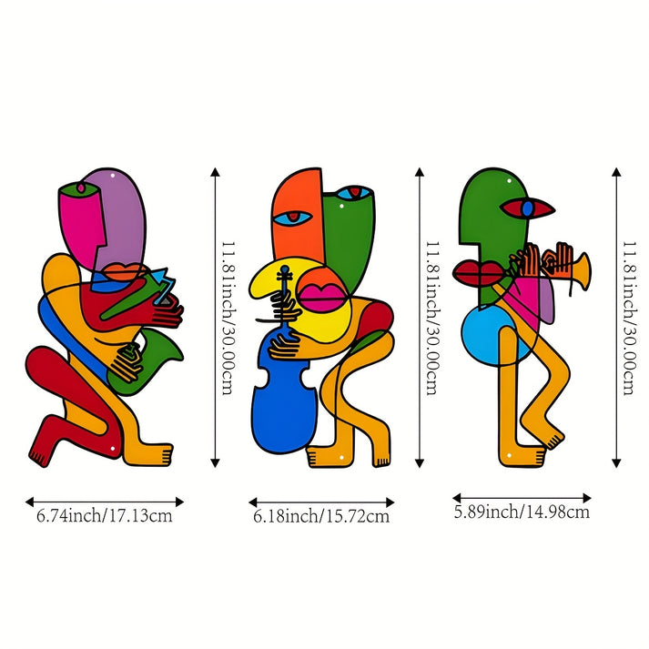 🎇Colorful Abstract Picasso Style Metal Wall Sculpture