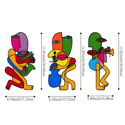 🎇Colorful Abstract Picasso Style Metal Wall Sculpture