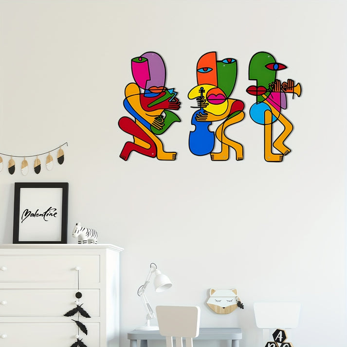 🎇Colorful Abstract Picasso Style Metal Wall Sculpture