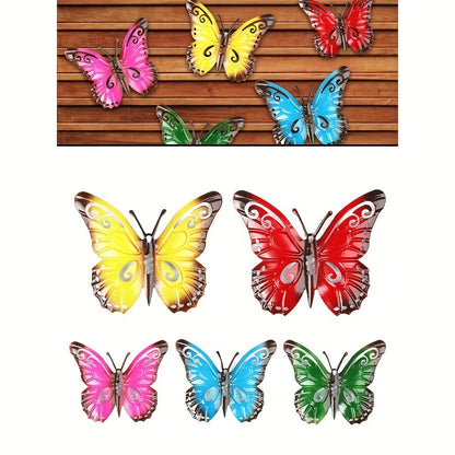 🦋Metal Butterfly Wall Art, Vibrant Outdoor/Indoor Craft Ornaments for Home Accents