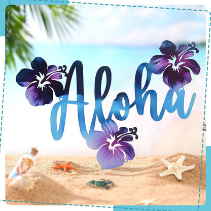 🌊Hibiscus Metal Wall Art Beach House Decor