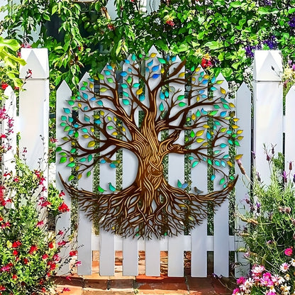 Tree of Life Metal Wall Sculpture - Art Deco Iron Wall Hanging