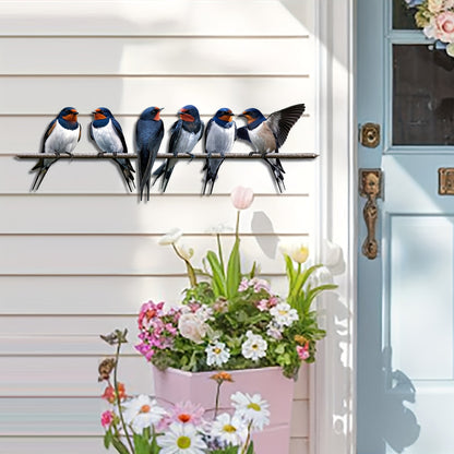 🐦Metal Birds on Branch Wall Decor Sculpture for Home, Indoor Patio