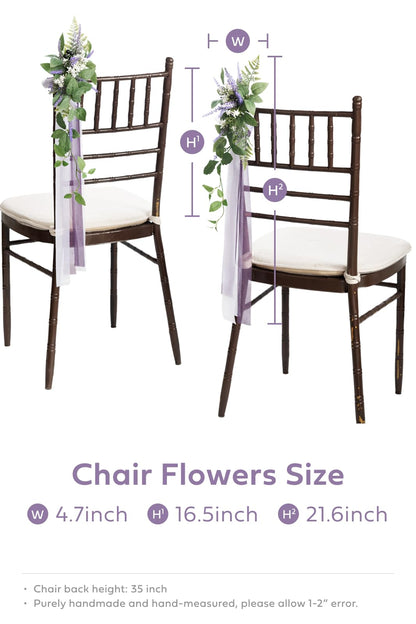 🌺Wedding Artificial Aisle Pew Flowers Chair Decorations