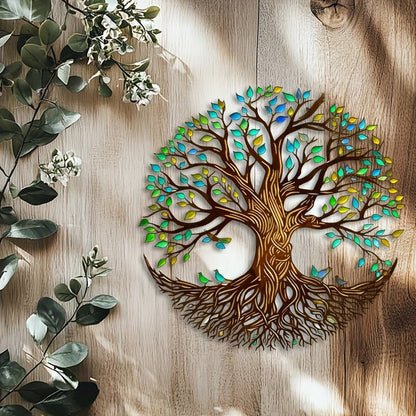 Tree of Life Metal Wall Sculpture - Art Deco Iron Wall Hanging