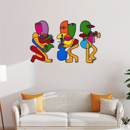 🎇Colorful Abstract Picasso Style Metal Wall Sculpture
