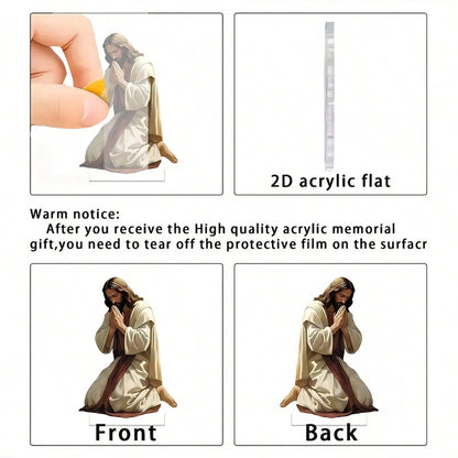 2D Flat Jesus Prayer Acrylic Statue