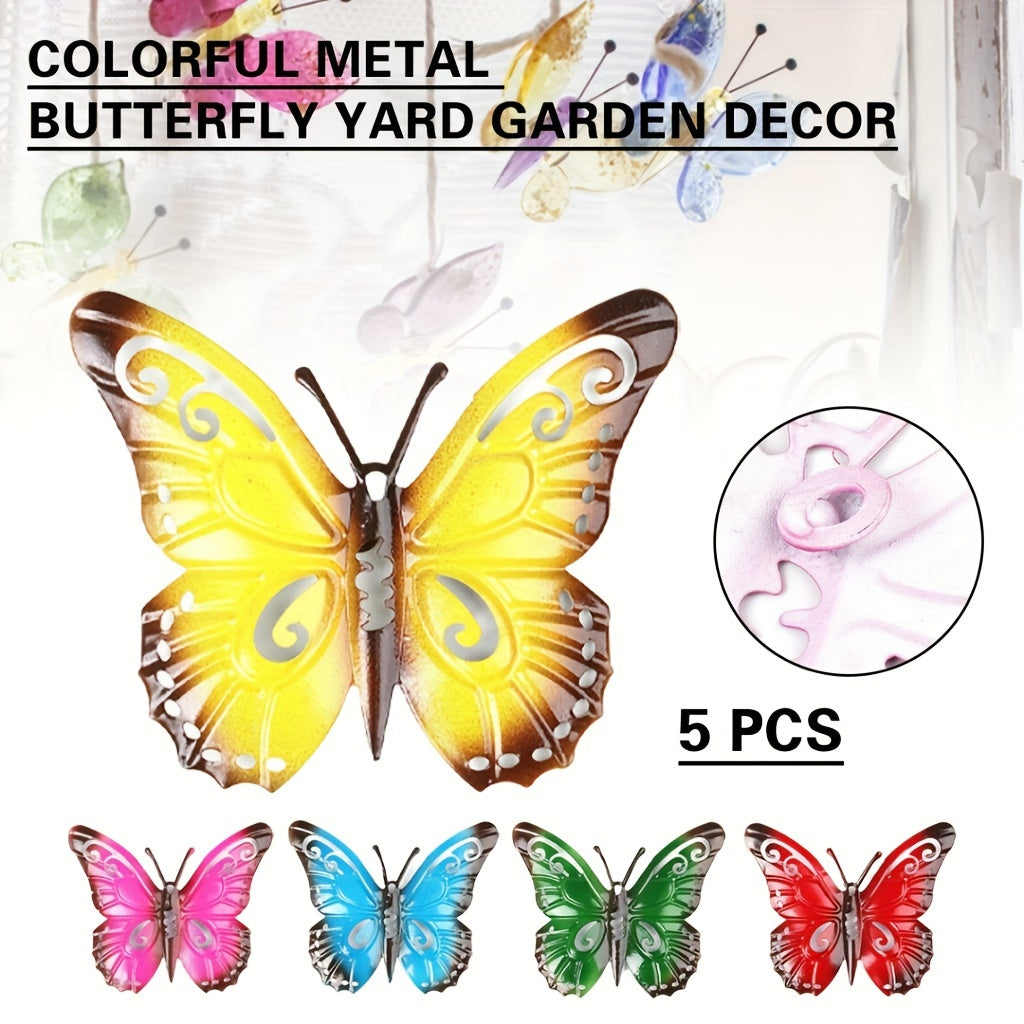 🦋Metal Butterfly Wall Art, Vibrant Outdoor/Indoor Craft Ornaments for Home Accents