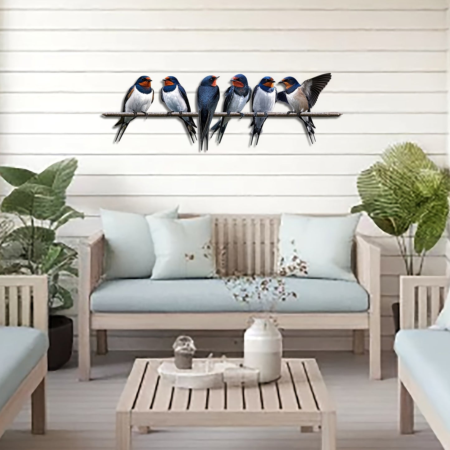 🐦Metal Birds on Branch Wall Decor Sculpture for Home, Indoor Patio