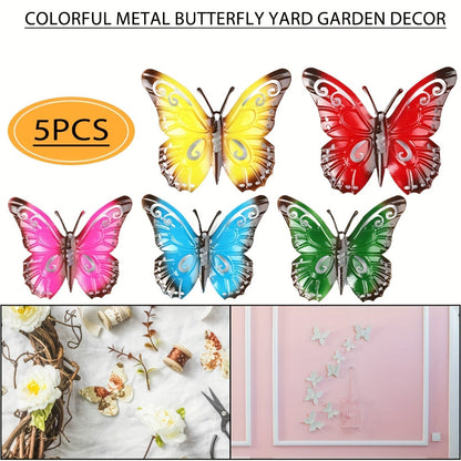🦋Metal Butterfly Wall Art, Vibrant Outdoor/Indoor Craft Ornaments for Home Accents