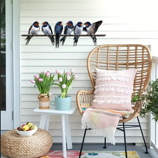 🐦Metal Birds on Branch Wall Decor Sculpture for Home, Indoor Patio