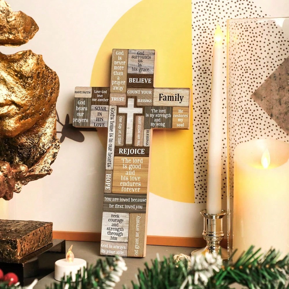 Faith-Inspired Wooden Cross Decor